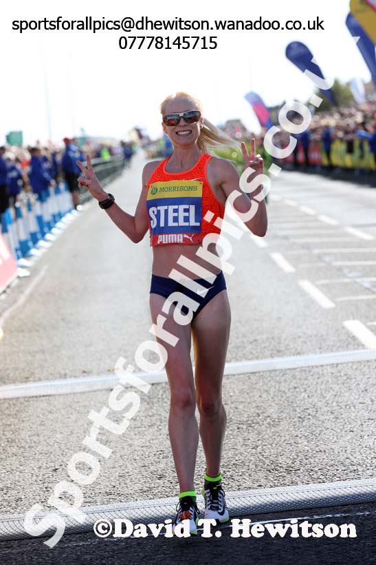Gemma Steel 2nd in the womens Morrisons Great North Run. Photo: David T. Hewitson/Sports for All Pics
